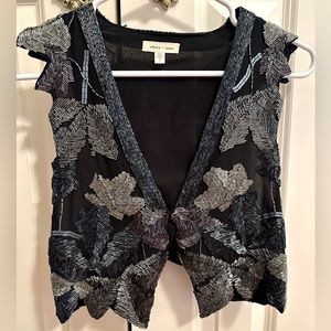 Cropped beaded vest size small